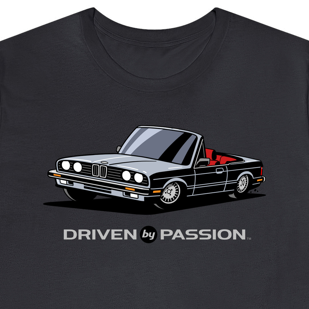 Silver over Red E30 Convertible T-Shirt (1982-1987)