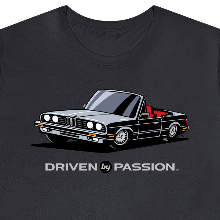 Silver over Red E30 Convertible T-Shirt (1982-1987)