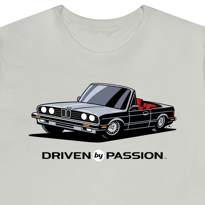 Silver over Red E30 Convertible T-Shirt (1982-1987)