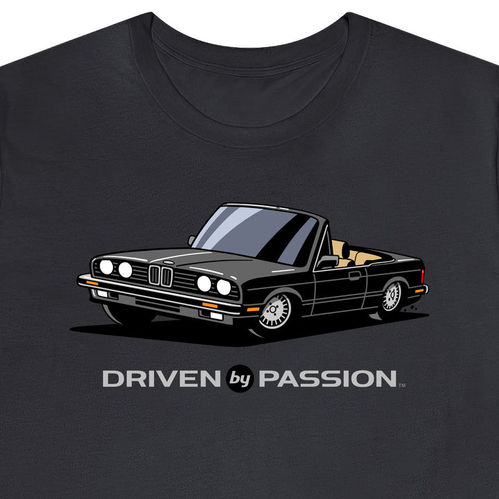 Dark Gray over Tan E30 Convertible T-Shirt (1982-1987)