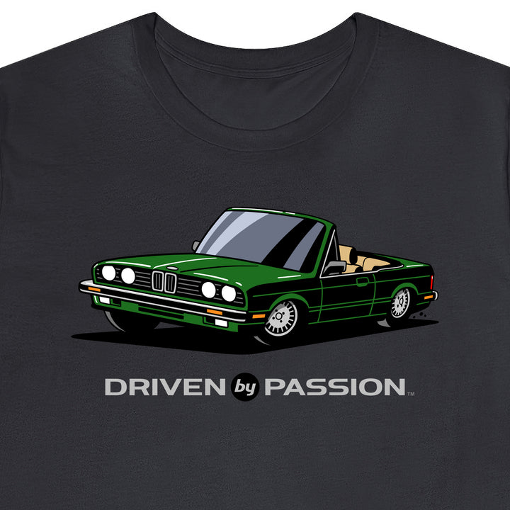 Dark Green over Tan E30 Convertible T-Shirt (1982-1987)