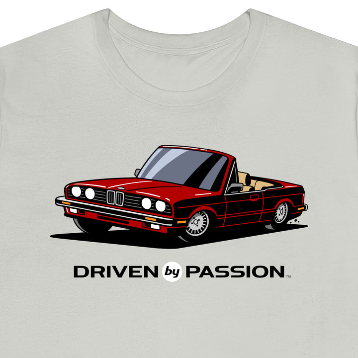 Dark Red over Tan E30 Convertible T-Shirt (1982-1987)