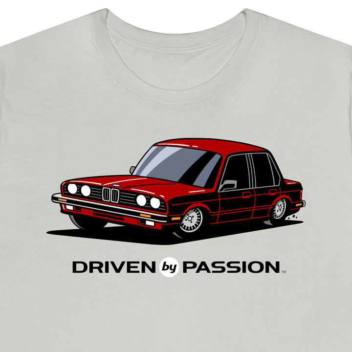 Dark Red E30 Sedan T-Shirt (1982-1987)