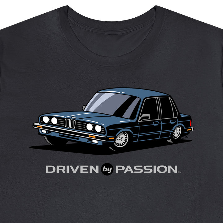 Dark Silver-Blue E30 Sedan T-Shirt (1982-1987)