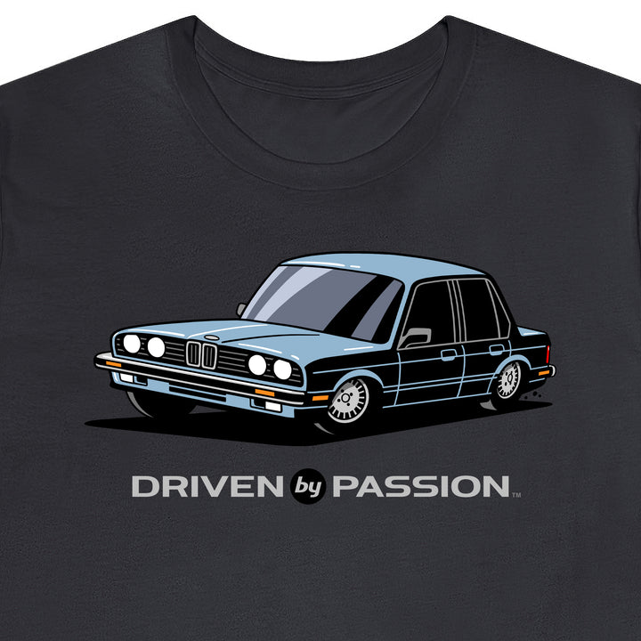 Light Silver-Blue E30 Sedan T-Shirt (1982-1987)