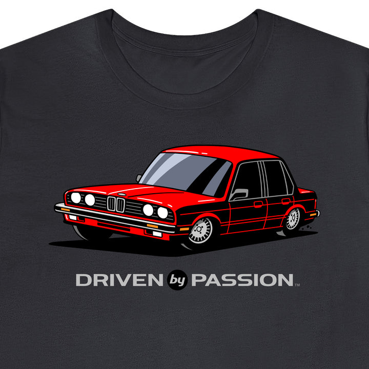 Red E30 Sedan T-Shirt (1982-1987)