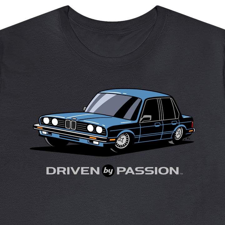 Silver-Blue E30 Sedan T-Shirt (1982-1987)