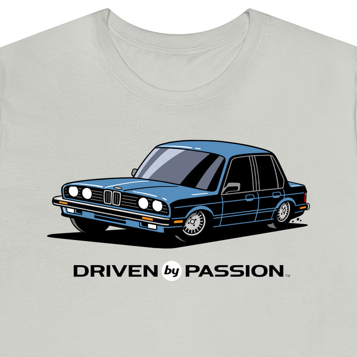 Silver-Blue E30 Sedan T-Shirt (1982-1987)