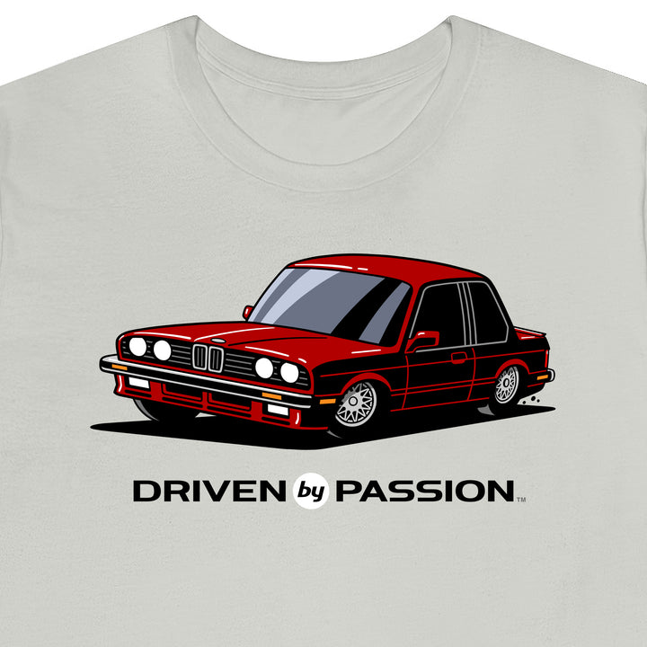 Dark Red E30 Sport Coupe T-Shirt (1987)