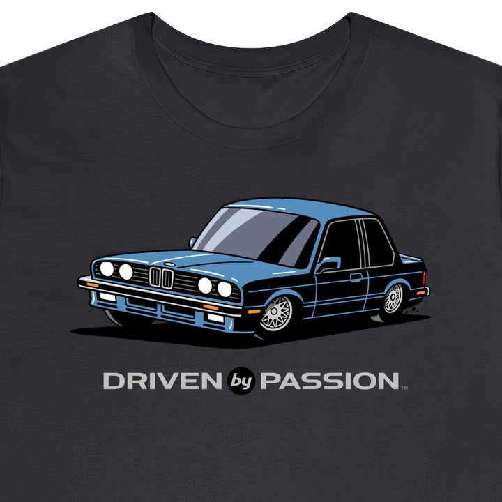 Silver-Blue E30 Sport Coupe T-Shirt (1987)