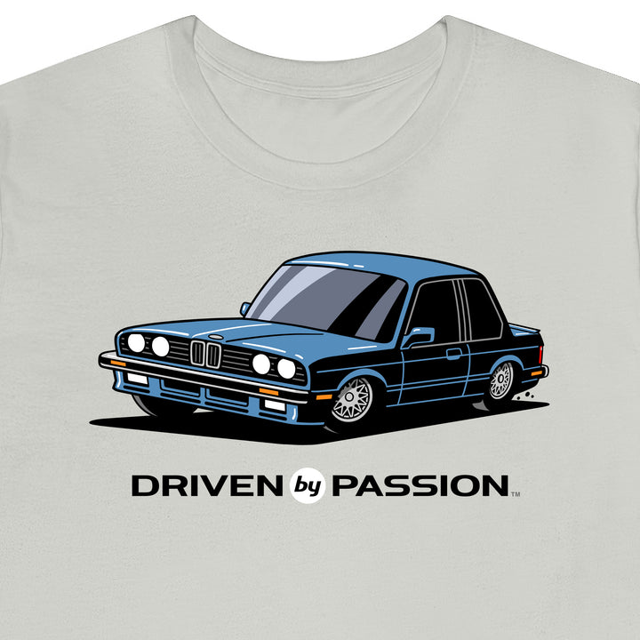 Silver-Blue E30 Sport Coupe T-Shirt (1987)