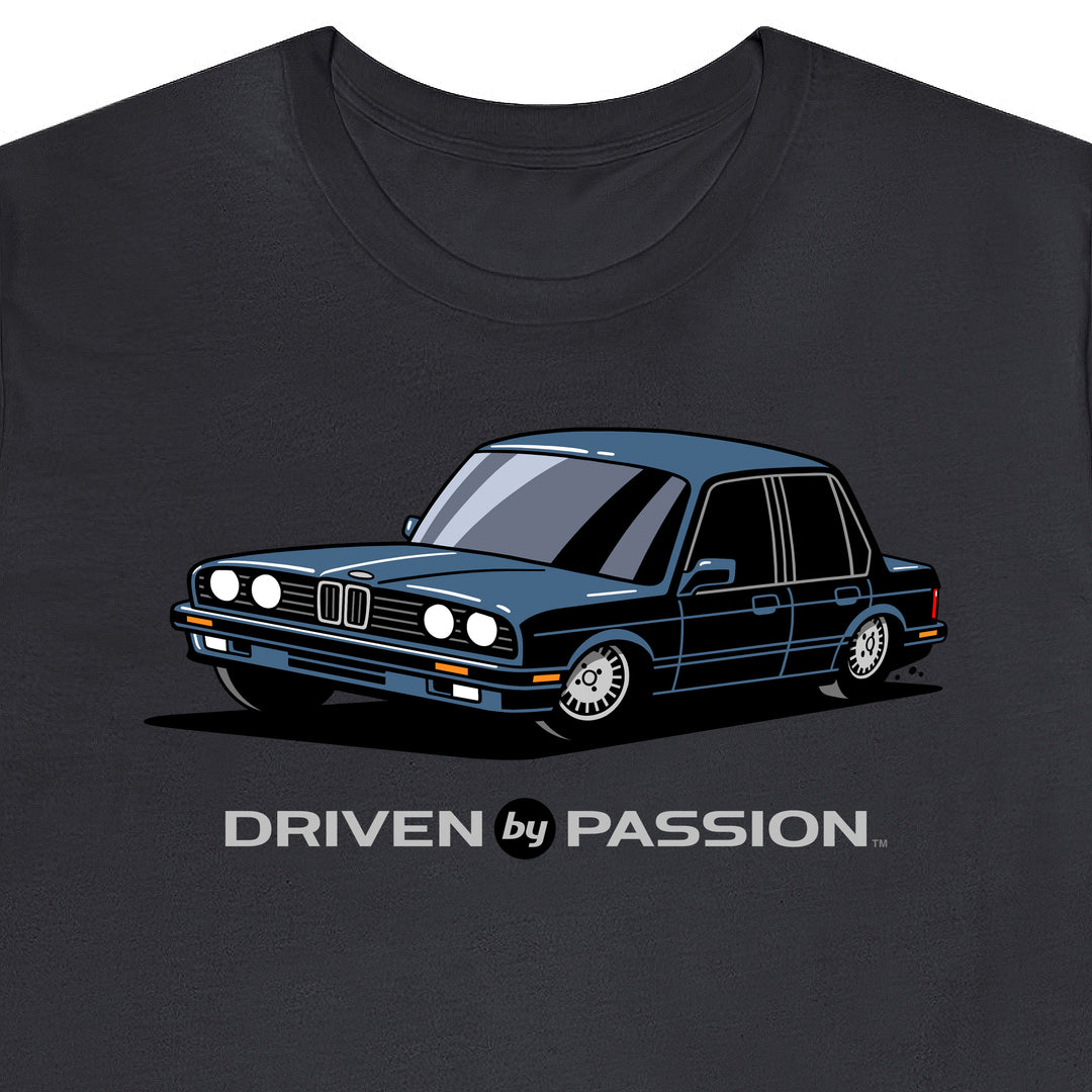 Dark Silver-Blue E30 Sedan T-Shirt (1988-1994)