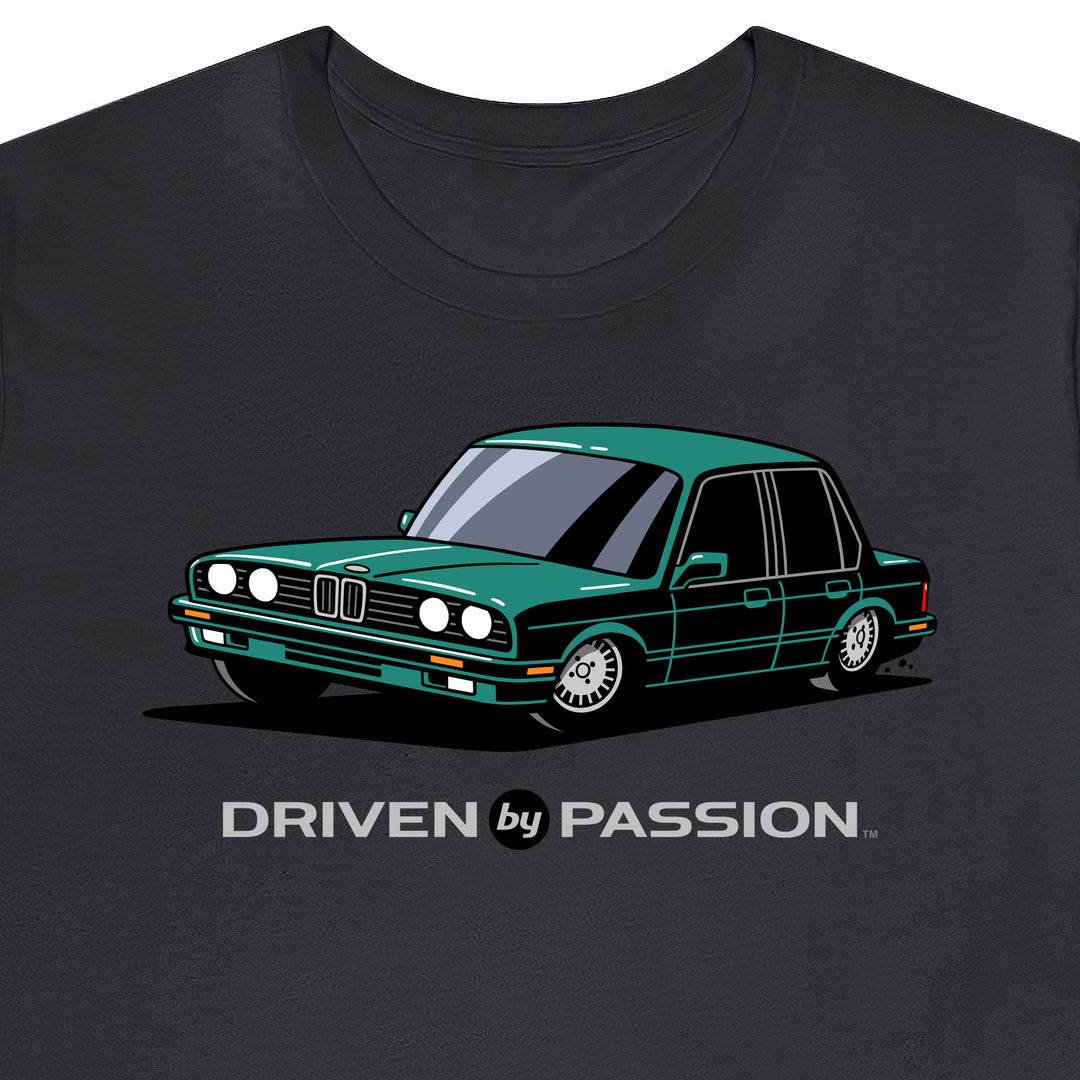 Dark Teal E30 Sedan T-Shirt (1988-1994)