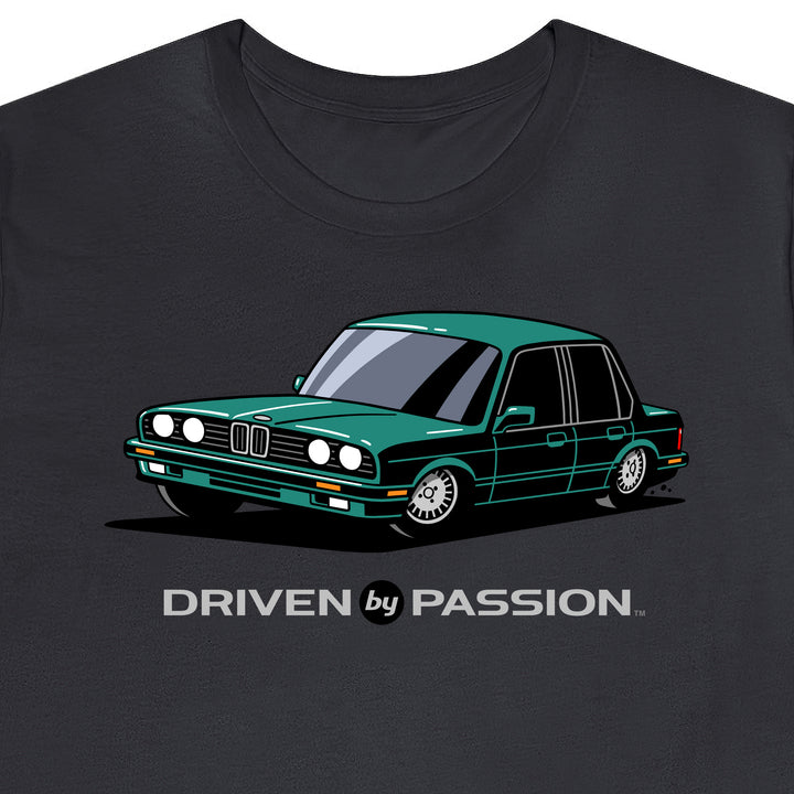 Dark Teal E30 Sedan T-Shirt (1988-1994)