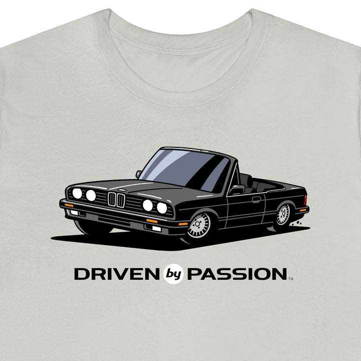 Dark Gray over Black E30 Convertible T-Shirt (1988-1994)