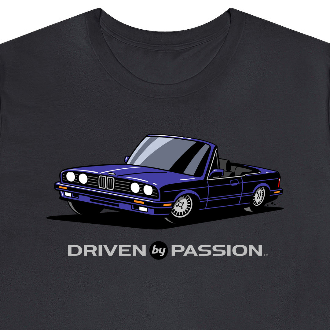 Dark Purple over Black E30 Convertible T-Shirt (1988-1994)