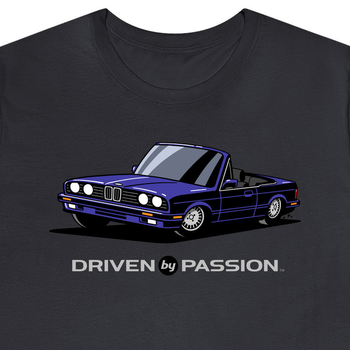 Dark Purple over Black E30 Convertible T-Shirt (1988-1994)