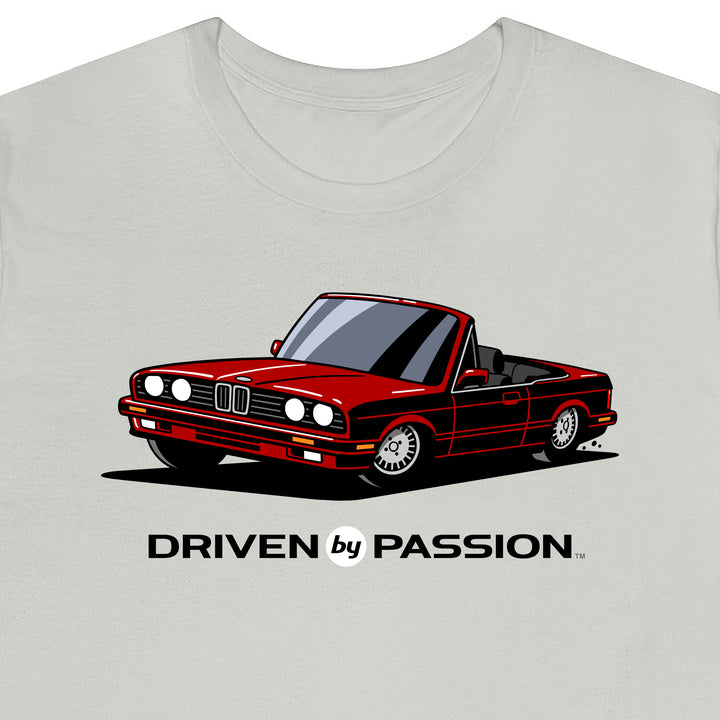 Dark Red over Black E30 Convertible T-Shirt (1988-1994)