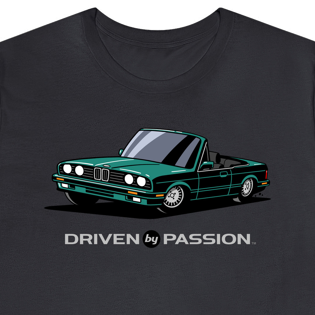 Dark Teal over Black E30 Convertible T-Shirt (1988-1994)