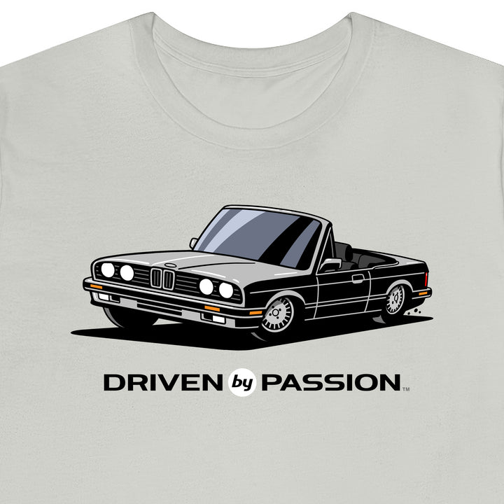 Light Gray over Black E30 Convertible T-Shirt (1988-1994)