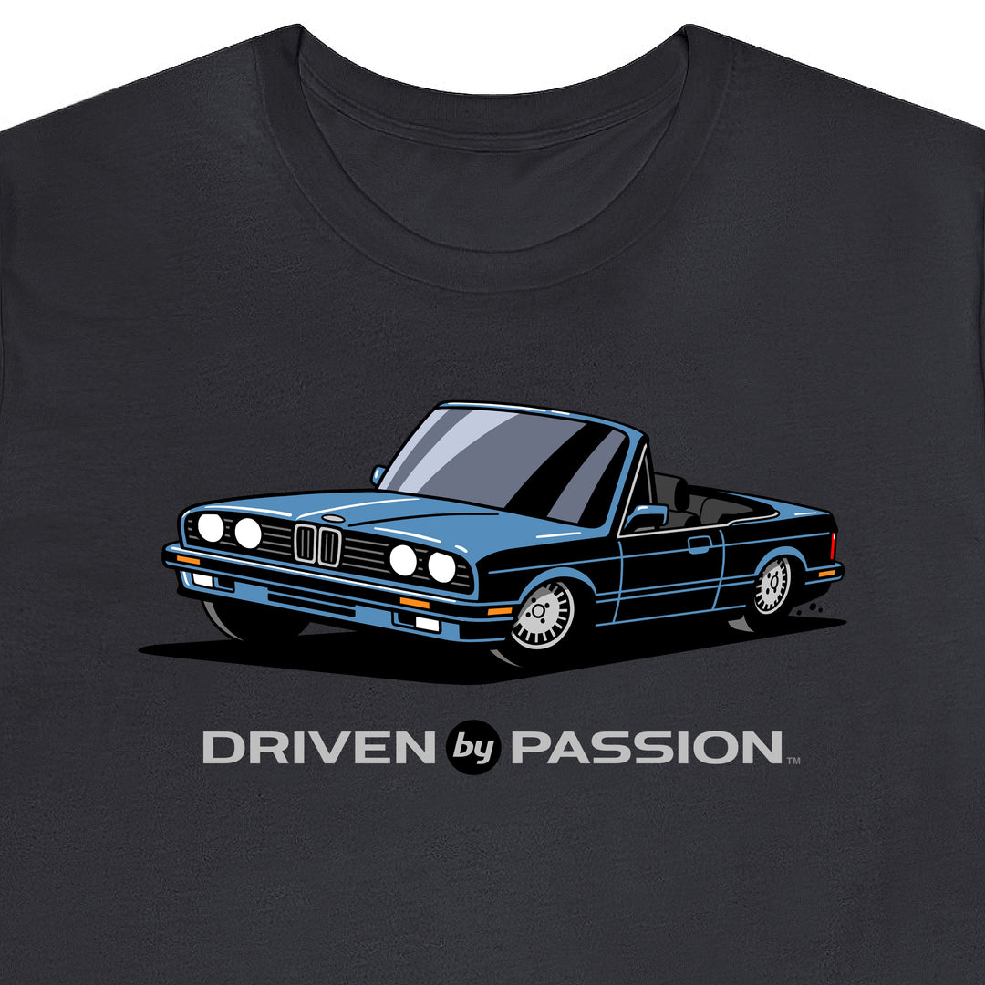 Silver-Blue over Black E30 Convertible T-Shirt (1988-1994)