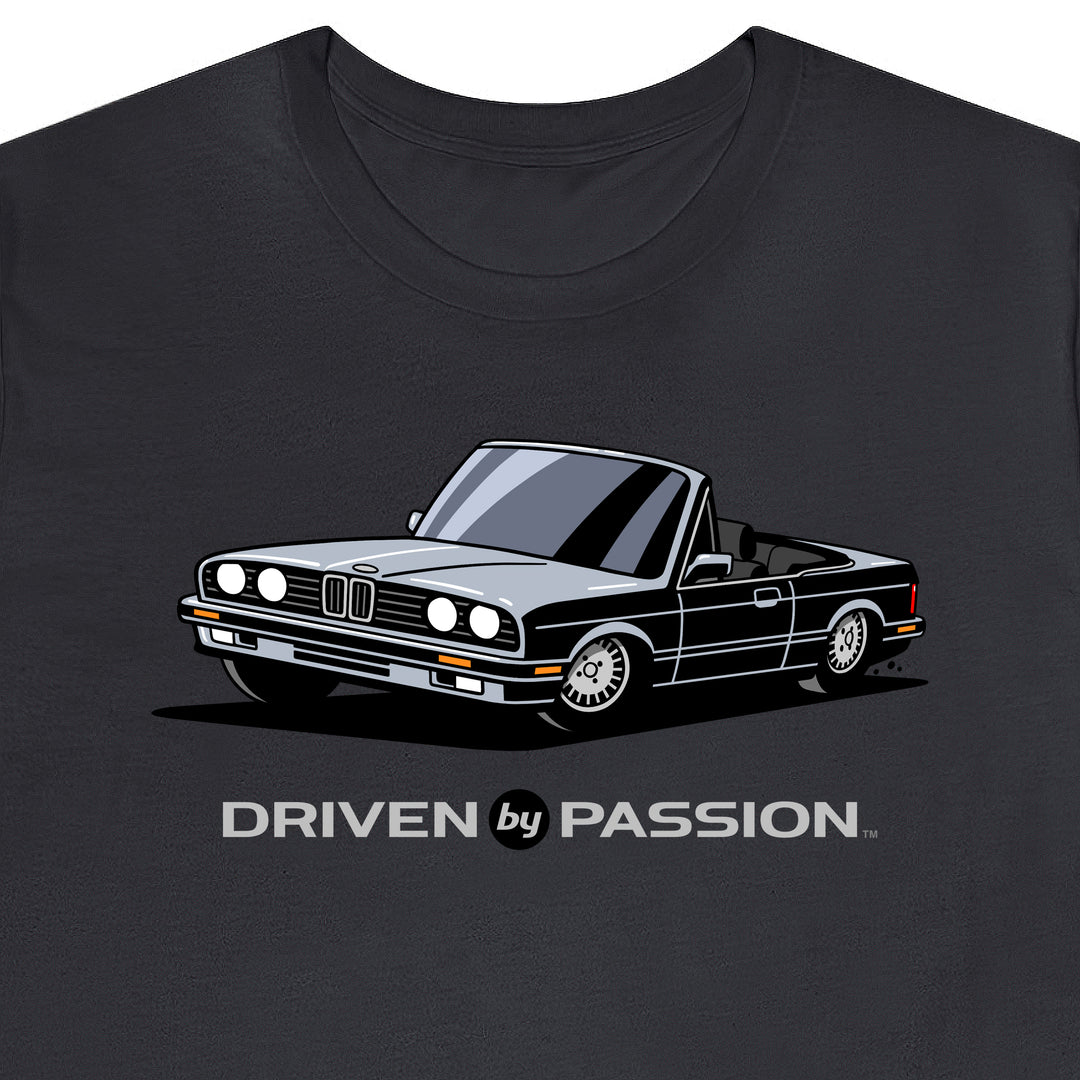 Silver over Black E30 Convertible T-Shirt (1988-1994)