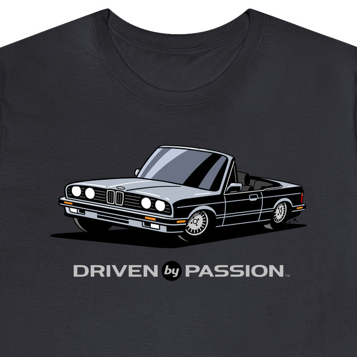 Silver over Black E30 Convertible T-Shirt (1988-1994)