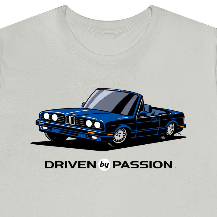 Dark Blue over Blue E30 Convertible T-Shirt (1988-1994)