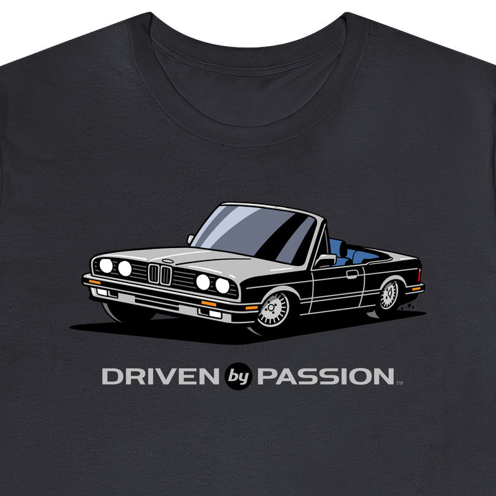 Light Gray over Blue E30 Convertible T-Shirt (1988-1994)