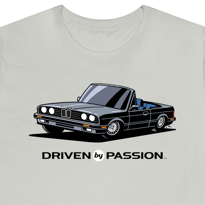 Medium Silver over Blue E30 Convertible T-Shirt (1988-1994)