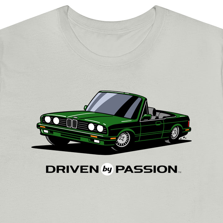 Dark Green over Gray E30 Convertible T-Shirt (1988-1994)