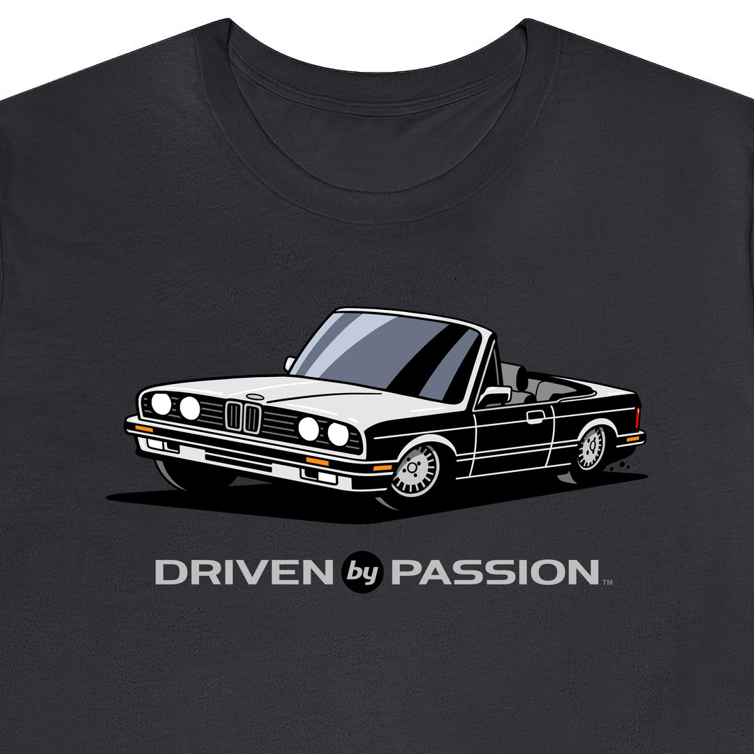 White over Gray E30 Convertible T-Shirt (1988-1994)