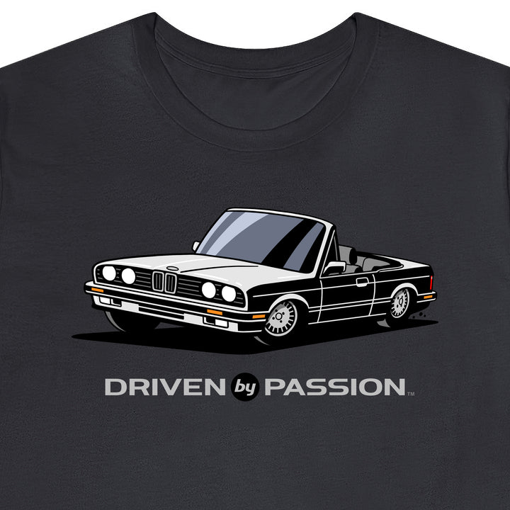 White over Gray E30 Convertible T-Shirt (1988-1994)