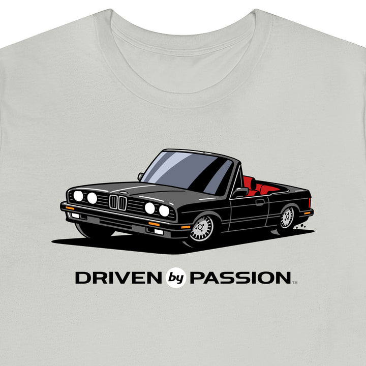 Dark Gray over Red E30 Convertible T-Shirt (1988-1994)