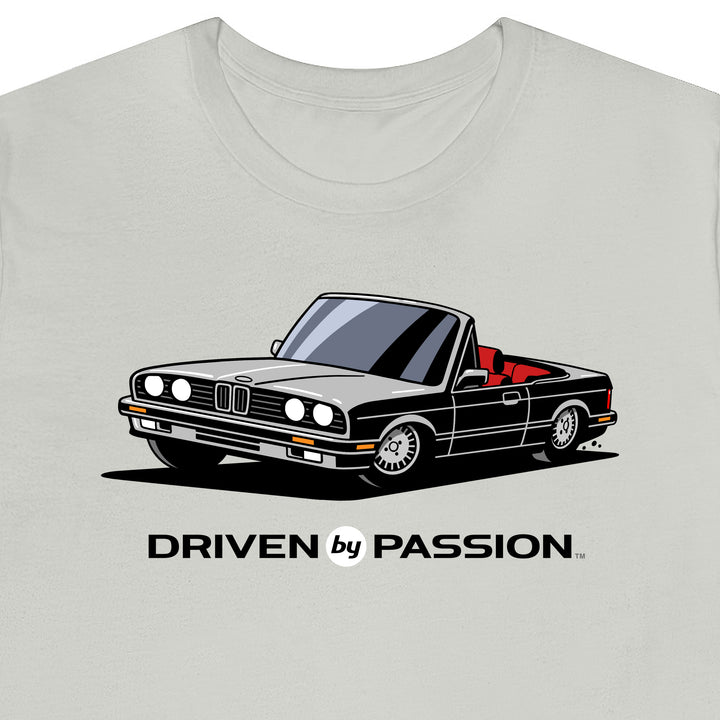 Light Gray over Red E30 Convertible T-Shirt (1988-1994)