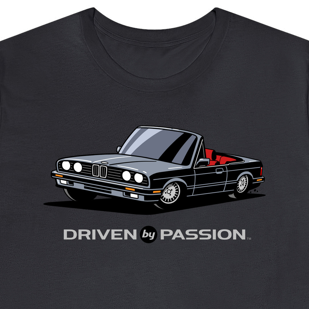Medium Silver over Red E30 Convertible T-Shirt (1988-1994)