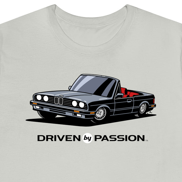 Medium Silver over Red E30 Convertible T-Shirt (1988-1994)