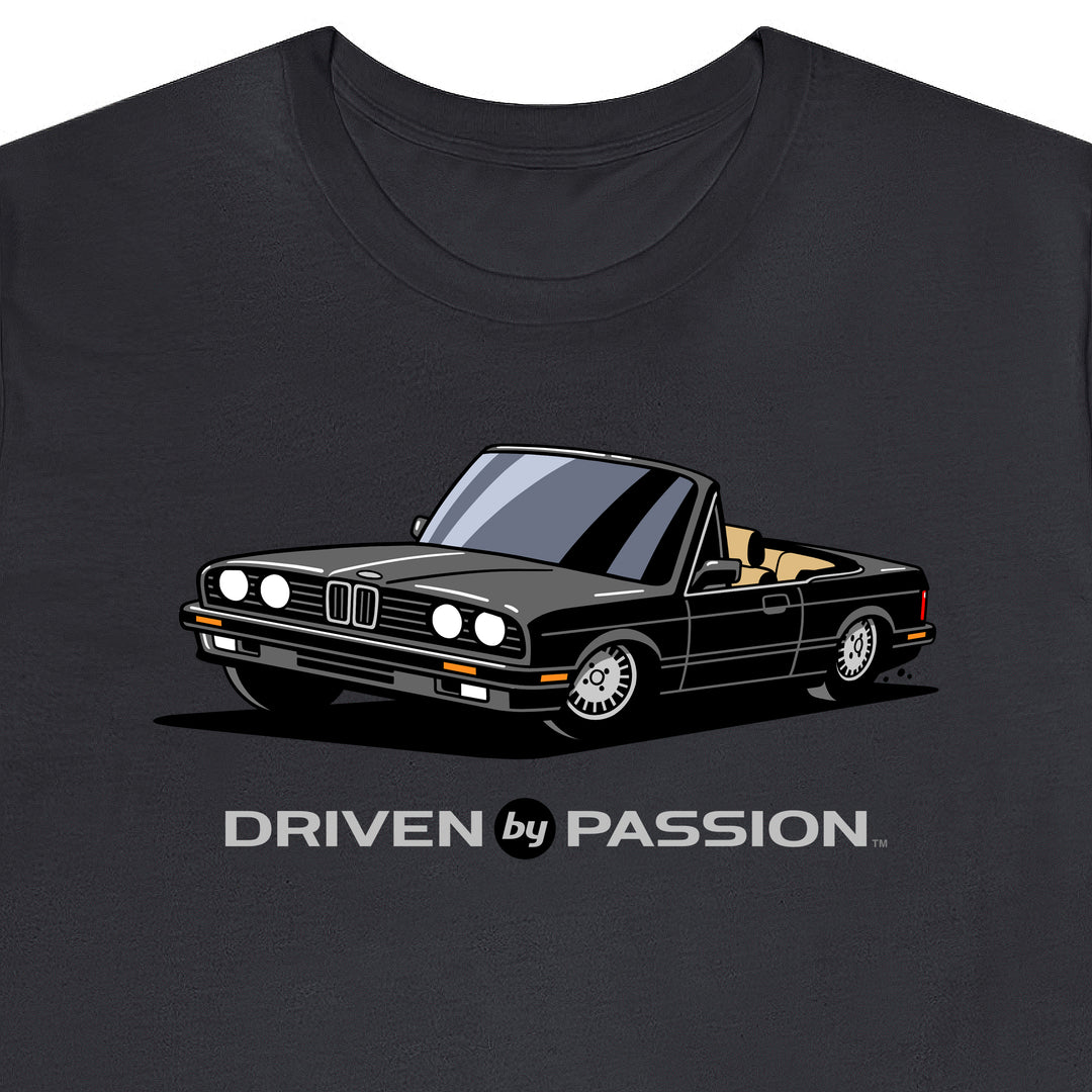 Dark Gray over Tan E30 Convertible T-Shirt (1988-1994)