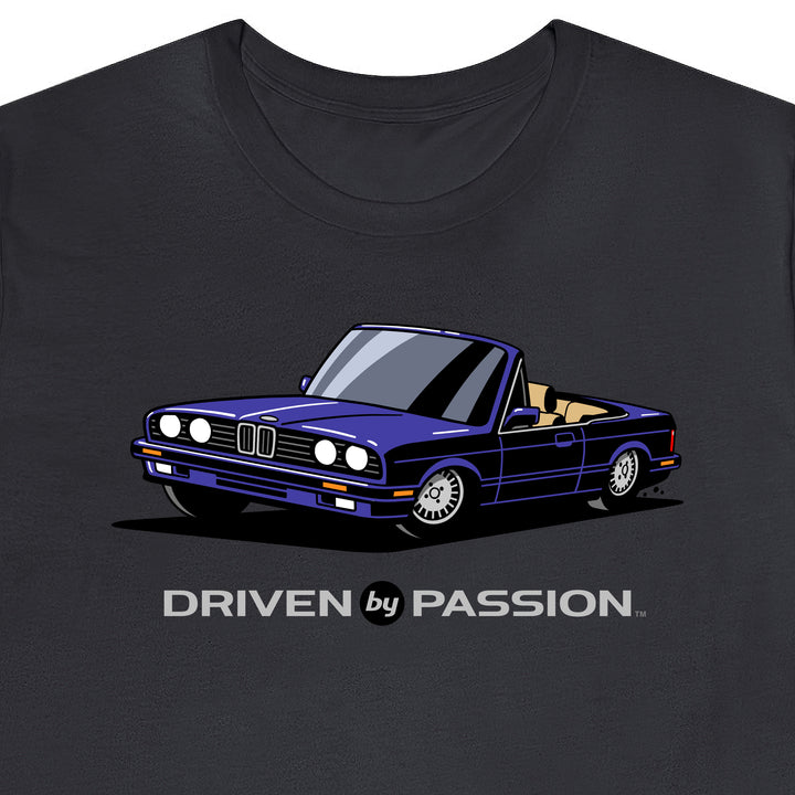Dark Purple over Tan E30 Convertible T-Shirt (1988-1994)