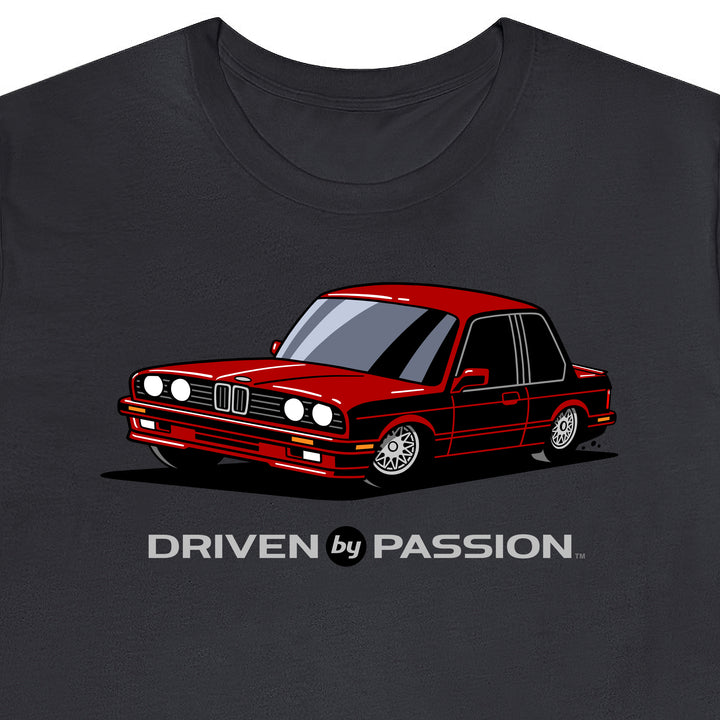 Dark Red E30 Sport Coupe T-Shirt (1988-1994)