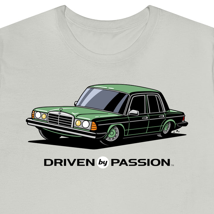 Silver-Green W123 Sedan (Hubcap Wheels) T-Shirt